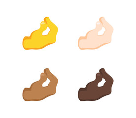 Pinched Fingers Gesture Icon. Pinched Fingers emoji. Pinched Fingers sign. All skin tone gesture emoji