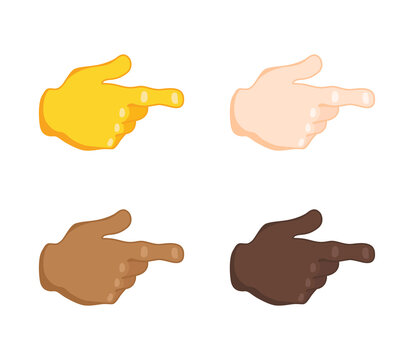Backhand Index Pointing Right Gesture Icon. Backhand Index Pointing Right emoji. Pointing Right sign. All skin tone gesture emoji