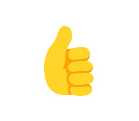 Thumbs Up Emoji Gesture Light Skin Tone. Light Skin Tone Like emoticon gesture