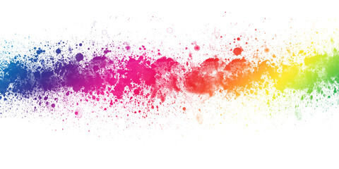 Fototapeta premium Abstract rainbow watercolour background with splashes 
