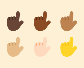 Fototapeta premium Index Finger Pointing Up emoji gesture vector isolated icon illustration. Index Finger Pointing Up gesture icon