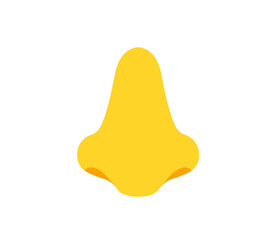 Nose vector flat icon. Isolated human nose, face emoji illustration