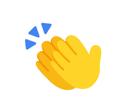 Clapping Hands vector flat icon. Isolated clapping hands emoji illustration