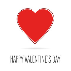 Happy Valentine's Day - Heart icon and text on a white background