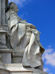 Detail of Queen Victoria Statue, Queen Victoria Memorial, London, UK.