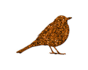 bird Animal symbol Golden icon Gold Glitters logo illustration