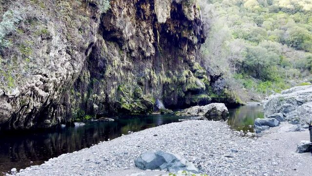 Sa Stiddiosa waterfall, immersed in the narrow Flumendosa valley, Seulo, Cagliari - Sardinia