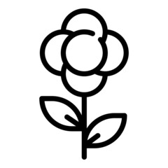 Flower Flat Icon Isolated On White Background