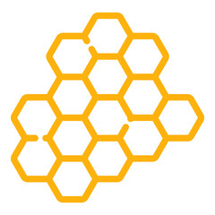Honeycombs Flat Icon Isolated On White Background