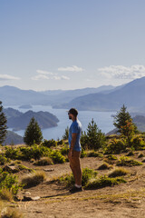 Fototapeta premium hiker in the mountains