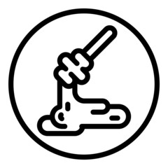 Honey Flat Icon Isolated On White Background