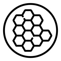 Honeycombs Flat Icon Isolated On White Background