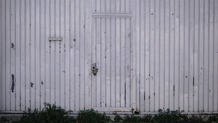 rusty industrial warehouse door background