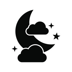 night mode flat style icon