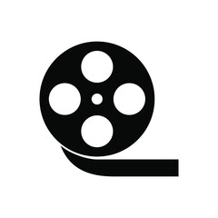 black and white film reel