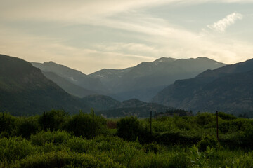 Fence Standing In Glacier Basin Of Rocky
