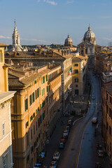 High angle view of Via Corso Rinascimento, Rome Italy