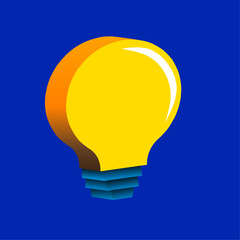 3D light bulb icon