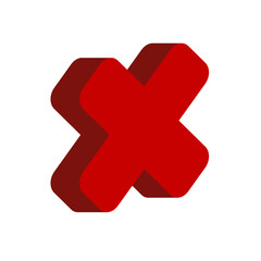 red cross isolated on white