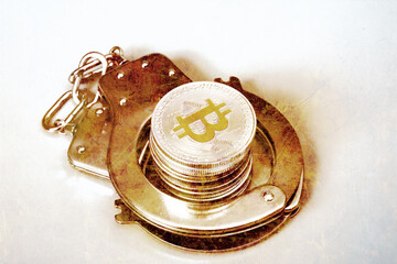Bitcoin and handcuffs