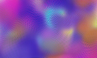 
Blurred Abstract Holographic gradient blended rainbow colors with  enhanced half tone, digital soft noise and grain textures for trending Lo-Fi background pattern - 485007998