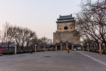 Fototapeta na wymiar Landmark in the historic center of Beijing, capital city of China