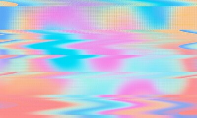 
Blurred Abstract Holographic gradient blended rainbow colors with  enhanced half tone, digital soft noise and grain textures for trending Lo-Fi background pattern - 485009994