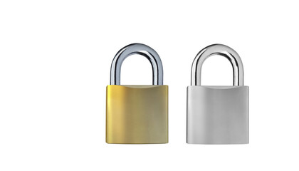 Naklejka premium key lock on a white background