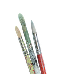 Obraz premium Set of paintbrushes on white background. Art supplies