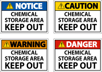 Label Chemical Storage Area Keep Out Sign