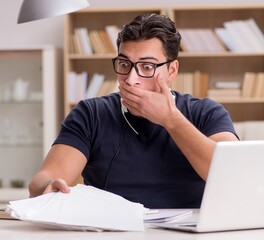 The angry man with too much paperwork to do