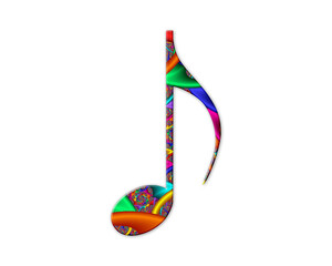 Musician Clef Musical Aural symbol Mandala icon chromatic logo illustration