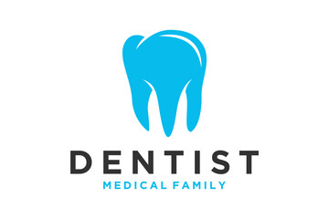 Obraz premium Tooth Teeth Dentist Dental Logo design Medical Clinic