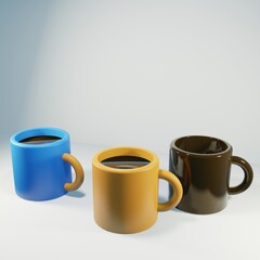 3つのカップ(three cups)