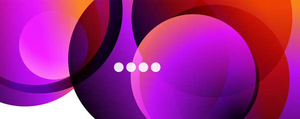 Fluid gradients, swirls and circles. Bright color lines. Vector Illustration For Wallpaper, Banner, Background, Landing Page