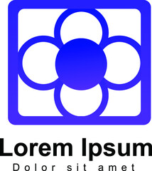 minimalist logo gradient purple blue for company group and your bussinies branding 