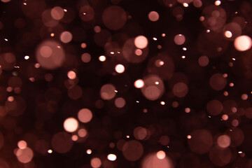 Snow in the night rays. Concept: colored snow, New Year's holiday.