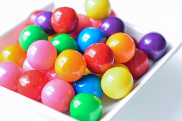 Fototapeta na wymiar Colorful Candy, Vivid Colored Bubble Gum