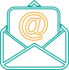 Email and mail icon sign symbol design