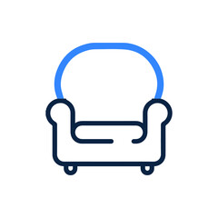Fototapeta premium Armchair chair or resting chair icon