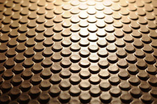 Rubber floor sheet. Used to try the car floor. Selective focus