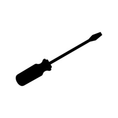 screwdriver silhouette vector isolated on white background