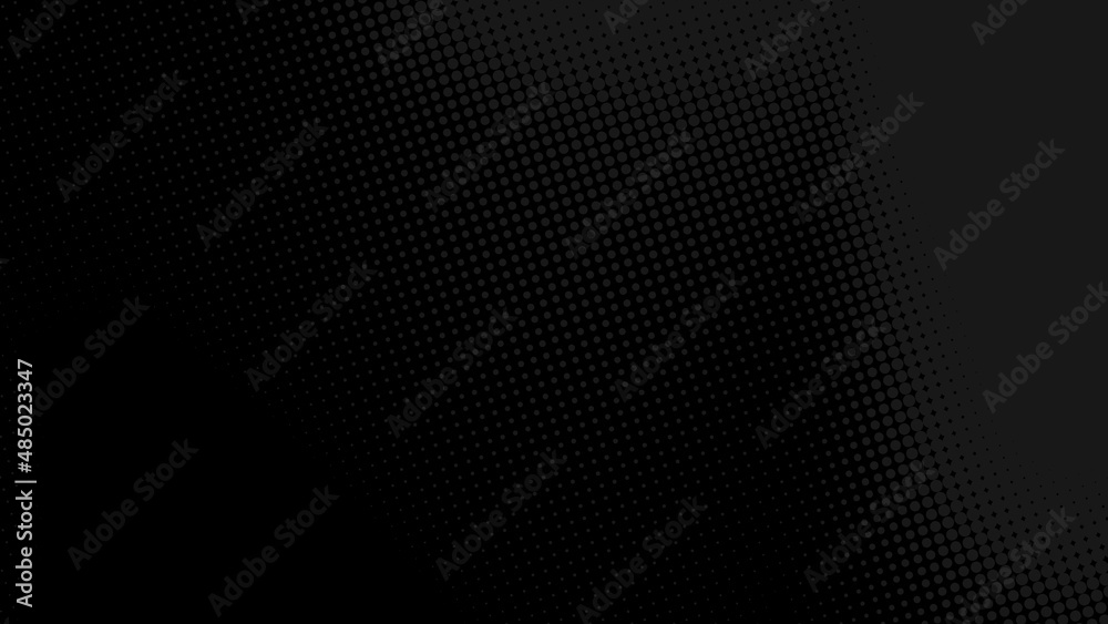 Poster abstract dots halftone black gray color pattern gradient texture background.