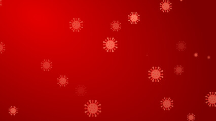 Coronavirus red pattern banner background. Abstract healthcare Illustrations concept COVID-19.