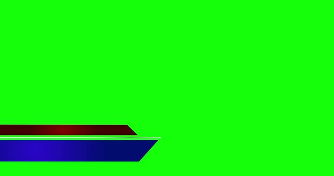Lower thirds motion graphic elements with removal green screen background. For your video components