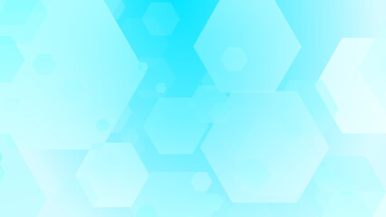 Abstract hexagon cross geometric white blue pattern medical background.