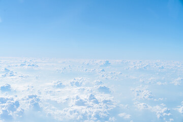 Blue sky and white clouds on a sunny day