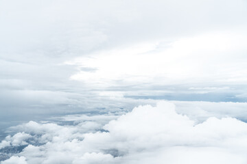 Blue sky and white clouds on a sunny day