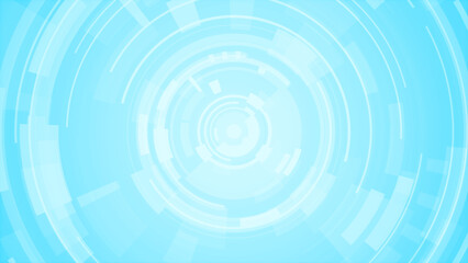 Abstract circle white blue future technology background.
