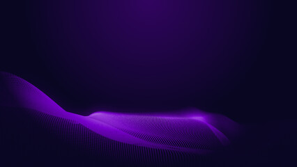 Abstract dot blue purple gradient wave texture technology background.